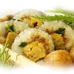 Washoku Enishi Sobakiri - 人気の太巻き、いなり寿司。お土産にも喜ばれております。