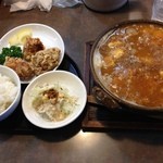 麺飯屋 醤 - 四川麻婆煨麺とから揚げセット