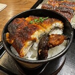 うなぎ家 しば福や - 自分で肝入り丼作りました。ご飯はおかわりできます。