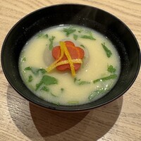 寿司 はせ川 心斎橋本店 - 鱈白子茶巾豆腐
