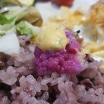 キッチン ブルー グローブ - 紫色カリフラワーにもショロンソース