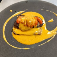 あん肝の西京ムニエルと茄子の重ね焼き