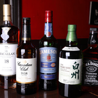 From standard to rare drinks! We offer a wide variety of whiskeys