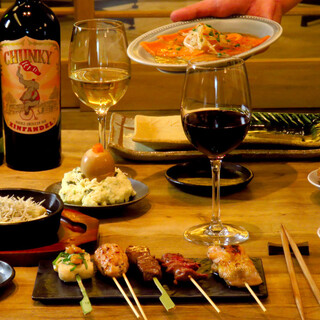 串焼串天 ワインto日本酒 でべそ_1