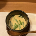 h Kaibara - ほうれん草と蟹の茶碗蒸し