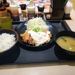 松のや - チキン南蛮定食 930円 御飯並 おかわり御飯+小味噌汁