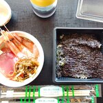 うみかぜ食堂 - ミニ丼松前&ミニ岩海苔弁当