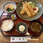 Uodai - エビフライ定食（1,000円）