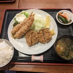 Tonkatsu Nijou - ヒレかつとエビフライ盛り合わせ定食