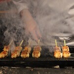 とり茶太郎 - 大迫力の焼き場