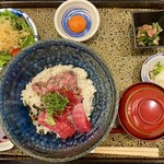 食彩 真こと - 天然生本鮪葱とろたく丼御膳