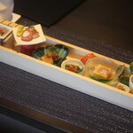 和食彩菜 旬家 ueda - 料理写真:長箱前菜(旬の小鉢七種盛り)