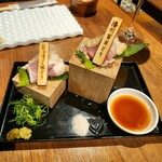 Koube Yakitori Sutando Nonotori - 地鶏のたたき2種食べ比べ