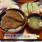 敦賀ヨーロッパ軒 - カツ丼セット1300円✨️衣が薄くて肉分厚いソースも美味しい♥️