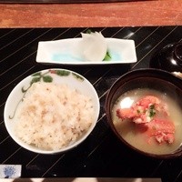あざみ野うかい亭 - ガーリックライスと伊勢海老の味噌汁