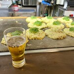 お好み焼 きじ - 大葉が入っています。