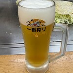 いっちゃん - 生ビール 500円。