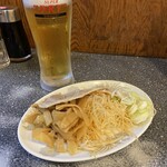 ハッスルラーメンホンマ - ビールとつまみネギチャーシュー