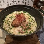 Shusai Karaku - ◎ 自家製豚バラ角煮と長ねぎの炊き込みごはん