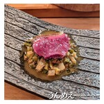 Seminare 輕井澤 - ソース代わりにミネストローネを合わせるところがシェフらしいよねえ。濃いソースはなくていいけどなんもないのもダメなんよ。