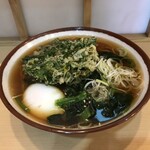そばの神田 東一屋 - アサソバビンボー！　
      朝そば＋春菊天！