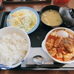 松屋 - 料理写真:うまトマチキン定食