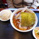 慶福居 - 日替わり　醤油ラーメン+半チャーハン　750円