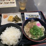 資さんうどん - かしわうどん定食　¥500(税込)