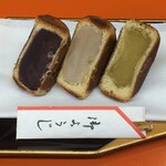 九十九堂 - 六方焼き　こしあん、白あん　170円です。