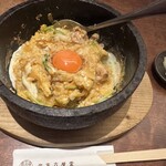 侘家古暦堂 - 石焼親子丼混ぜた後