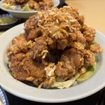 大衆中華 モアイ食堂 - 油淋鶏定食アップ