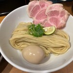 Seimenya - 鶏もつつけ麺＋熟鮮玉子