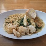 Torattoria Bambina Nakaiten - えびジェノパスタ　1,450円