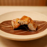緒方 - 「焼物」琵琶湖の鰻の蒲焼、ポン酢焼酎 2017年8月