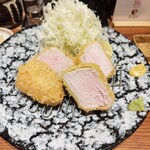 とんかつ けい太 - 上フィレ膳。カツを食べた後に御飯と味噌汁を出してもらうやり方に定着。カツは単体でしっかり味わいたいからね♪