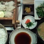 酉十郎 - ランチ　鶏つくねと野菜のせいろ蒸し　1000円