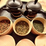 あさば - 萌葱のお部屋　　日本茶 三種　　玄米茶　ほうじ茶　お煎茶