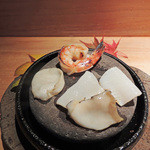 祇園おくむら - ジュー！！ 鮑とイカ