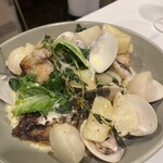 シェ・トト - ヒゲ鱈とはまぐりのフリカッセ