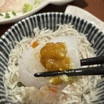 酒肴場 屯 - アオリイカ、塩ウニの組み合わせが絶妙