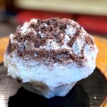 大阪浪花家 - 豆乳チョコとほうじ茶エスプーマ