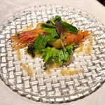 RESTAURANT L’ESPRIT DE CHEVALIER - Ｈors‐d'oeuvre 赤海老と帆立貝のサラダ仕立て