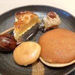 Kippouan - 2皿目:バターどらやき、いわれ、かりんとうまんじゅう、和菓子屋のアップルパイ、栗道楽