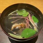 わたべ - お吸い物。肝が大きくて幸せだった