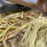 元祖ラーメンショップ 南蛮ラーメン - この手切りのネギのテクスチャがたまらない。