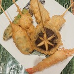 くしのすけ - 串揚げ7本盛り