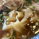 内橋ラーメン - 茹で上がりは細麺の倍以上