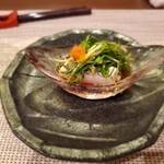 Sousai Wabou Fujita - お通し(多分のどぐろのタタキ)。超美味い❤