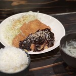 天麩羅 まさき - 味噌チキンカツ定食　地味にキャベツも美味かった