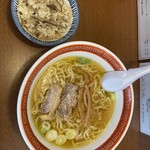 Sendai Chuukasoba Meiten Kaichi - 中華そば830円＋ランチAセット＋140円